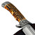 Premium 12.25" Hunting Knife – Fixed Blade Stainless Steel Drop Point with Faux Stag Handle & Sheath
