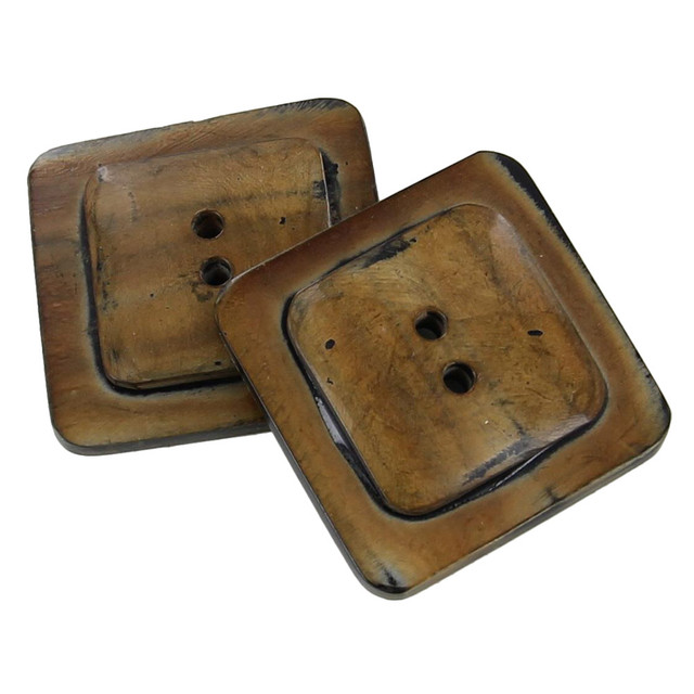 Four Corners Hand Crafted 2 Hole Horn Button Set Four Corners Hand Crafted 2 Hole Horn Button Set