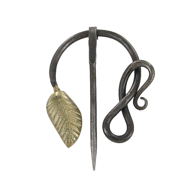 Medieval Forged Gold Leaf Brooch – Viking Shawl Pin