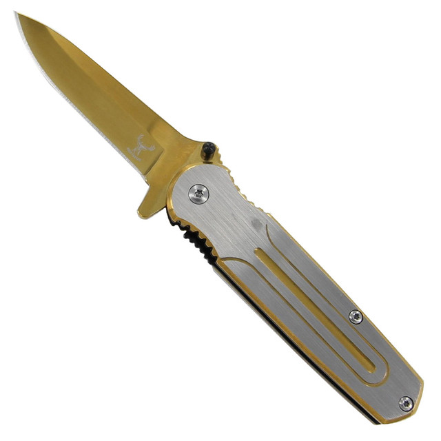 Spring Assist Gold Mine Hunt For Life Knife
