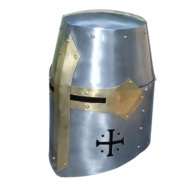 Late Twelfth Century 20g Steel Crusader Templar Knight Great Helm