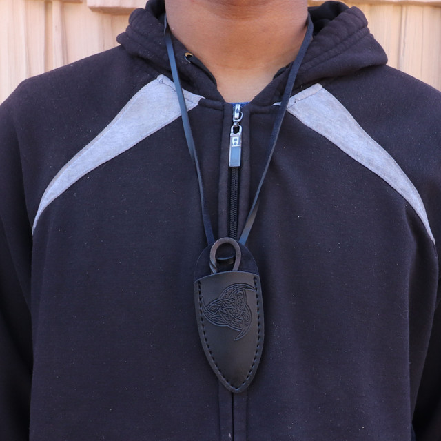 Twisted Sister Miniature Pocket Neck Knife Necklace | Black Sheath |