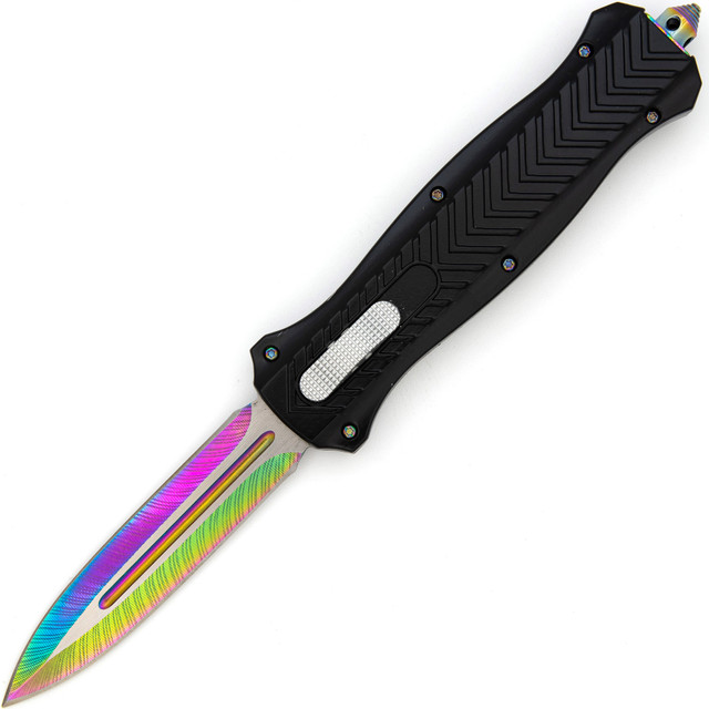 Prismatic Siege Titanium OTF Knife | Multicolor Masterpiece