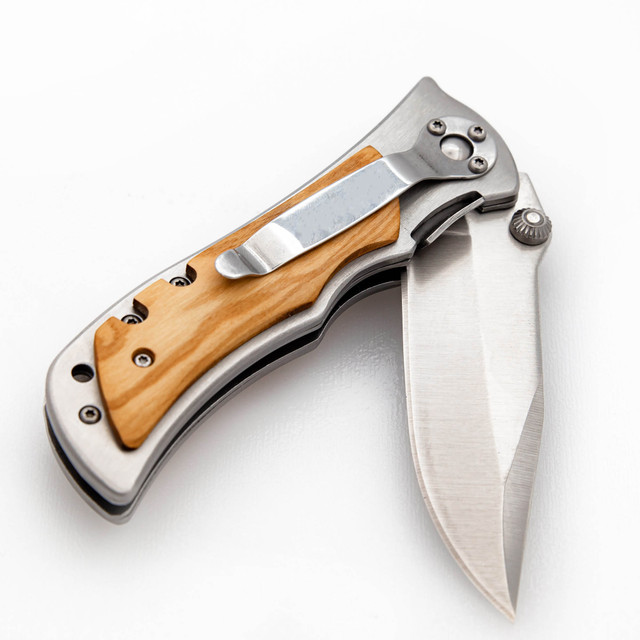 Walk My Mile Folding Pocket Knife with Satin Blade