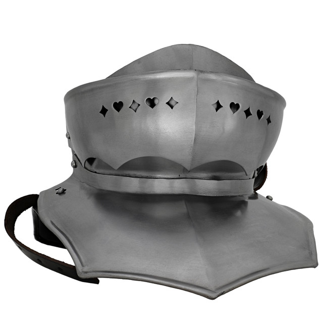 Collar Bevor with Adjustable Leather Belt and Iron Buckle - Medieval Neck Protection