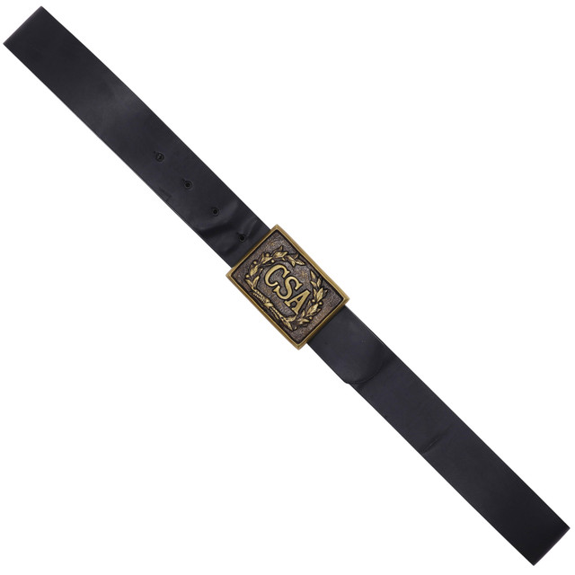 Decorative Cast Brass Rectangular Belt Buckle with Laurel Border