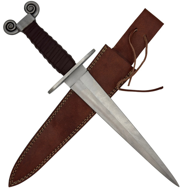 Medieval Arming Dagger – Handmade Double Edge Sharped High Carbon Steel Functional Blade | Viking Celtic Knight Dagger