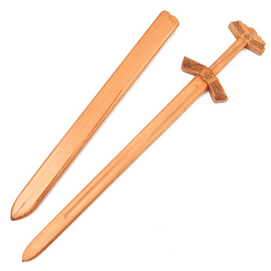Fafnir Slayer Viking Sword with Hardwood Scabbard