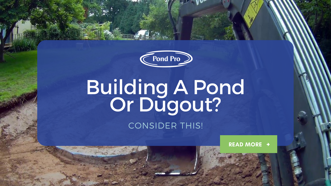 Building a Pond or Dugout? Consider This!