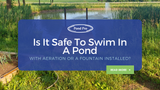 Is it safe to swim in a pond with aeration or a fountain installed?