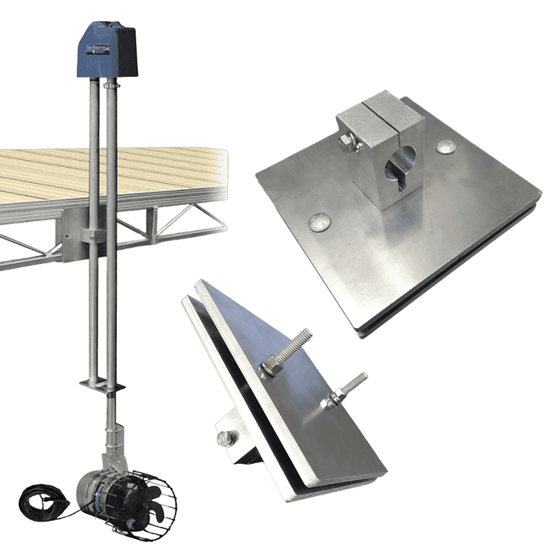 Aquathruster Oscillator Mount Lakeshore Sludge Reduction Pond Pro