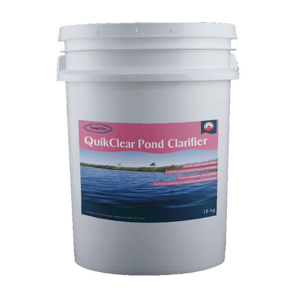 QuikClear - 18 kg flocculant for clearing up turbid water caused by suspended particles and tannins.