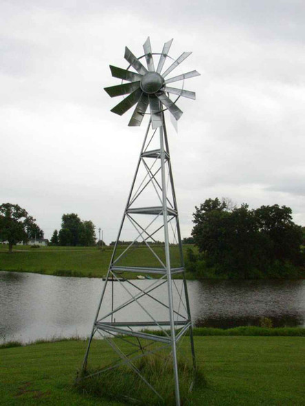 16 ft galvanized OWS farm windmill for dugout, pond, lake and lagoon aeration 