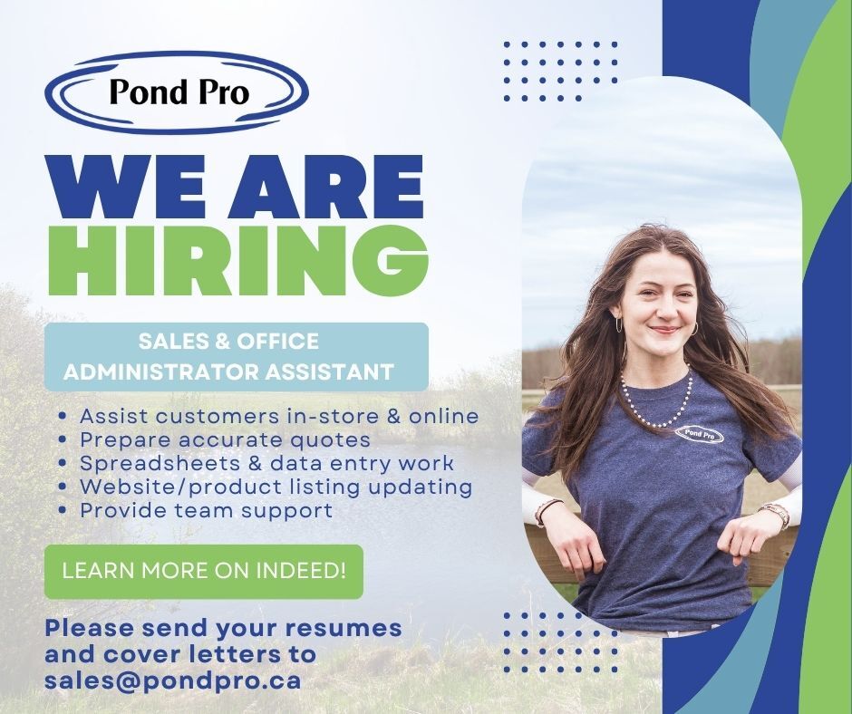 Pond Pro Canada is Hiring 