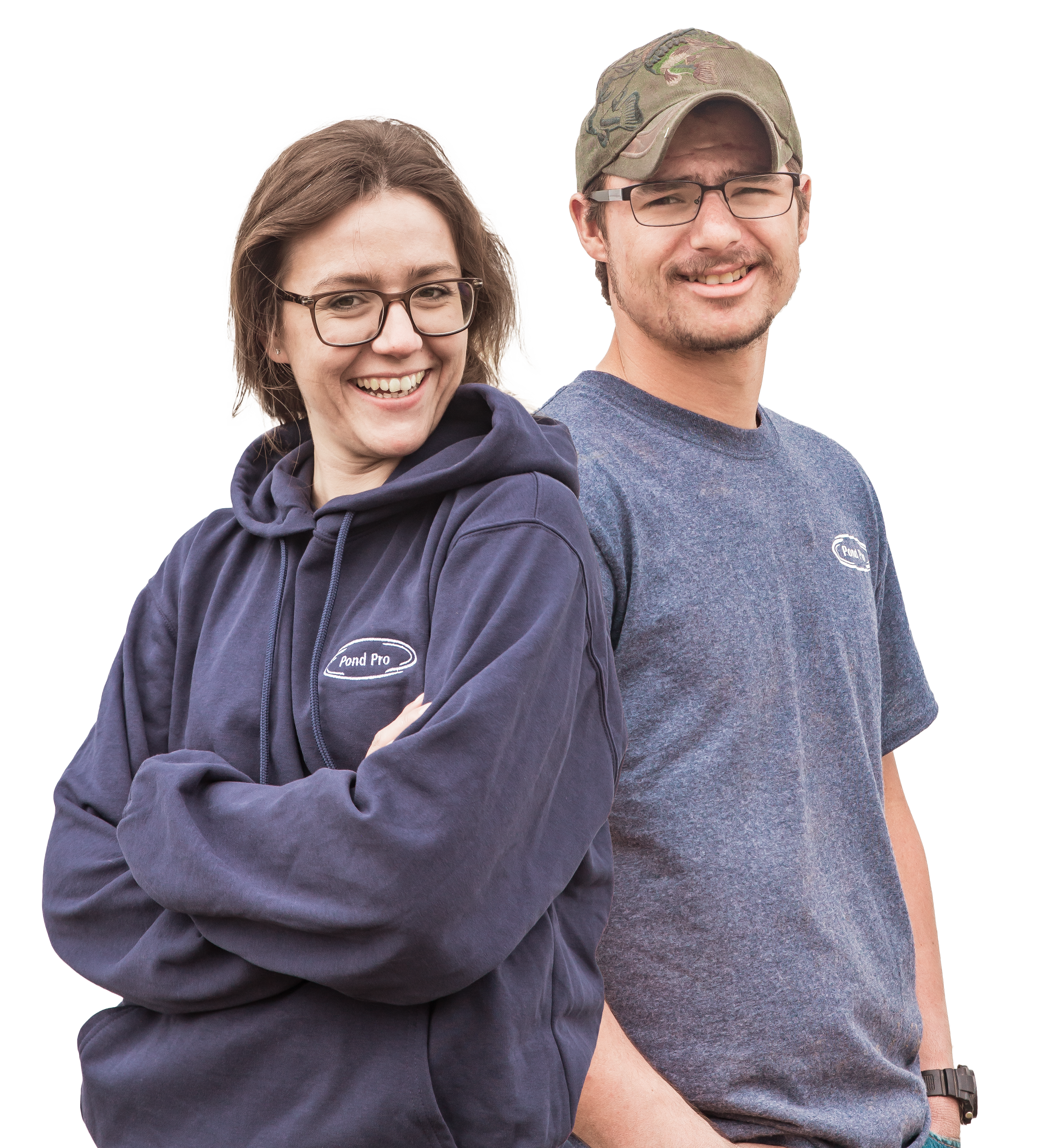 Jen and Jaden Canadian winter pond experts  at Pond Pro Canada