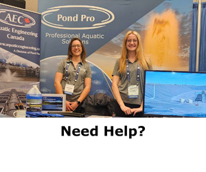 Jen and Lily from  Pond Pro  at a Convention in Edmonton, Alberta Canada