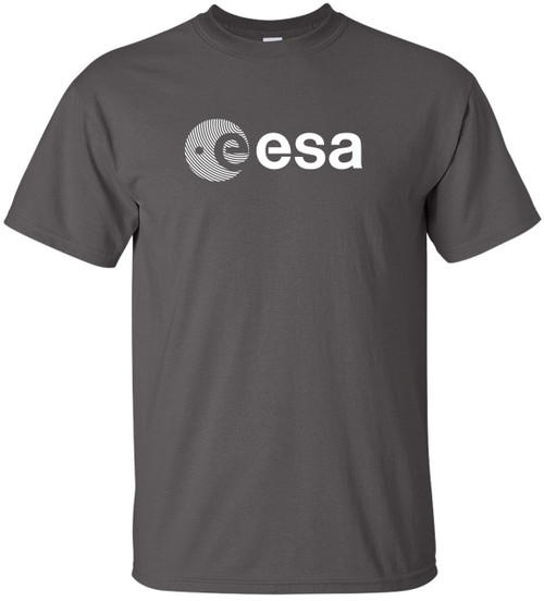 Forventning lommeregner bagværk ESA European Space Agency Logo Orange Science T-shirt - Interspace180
