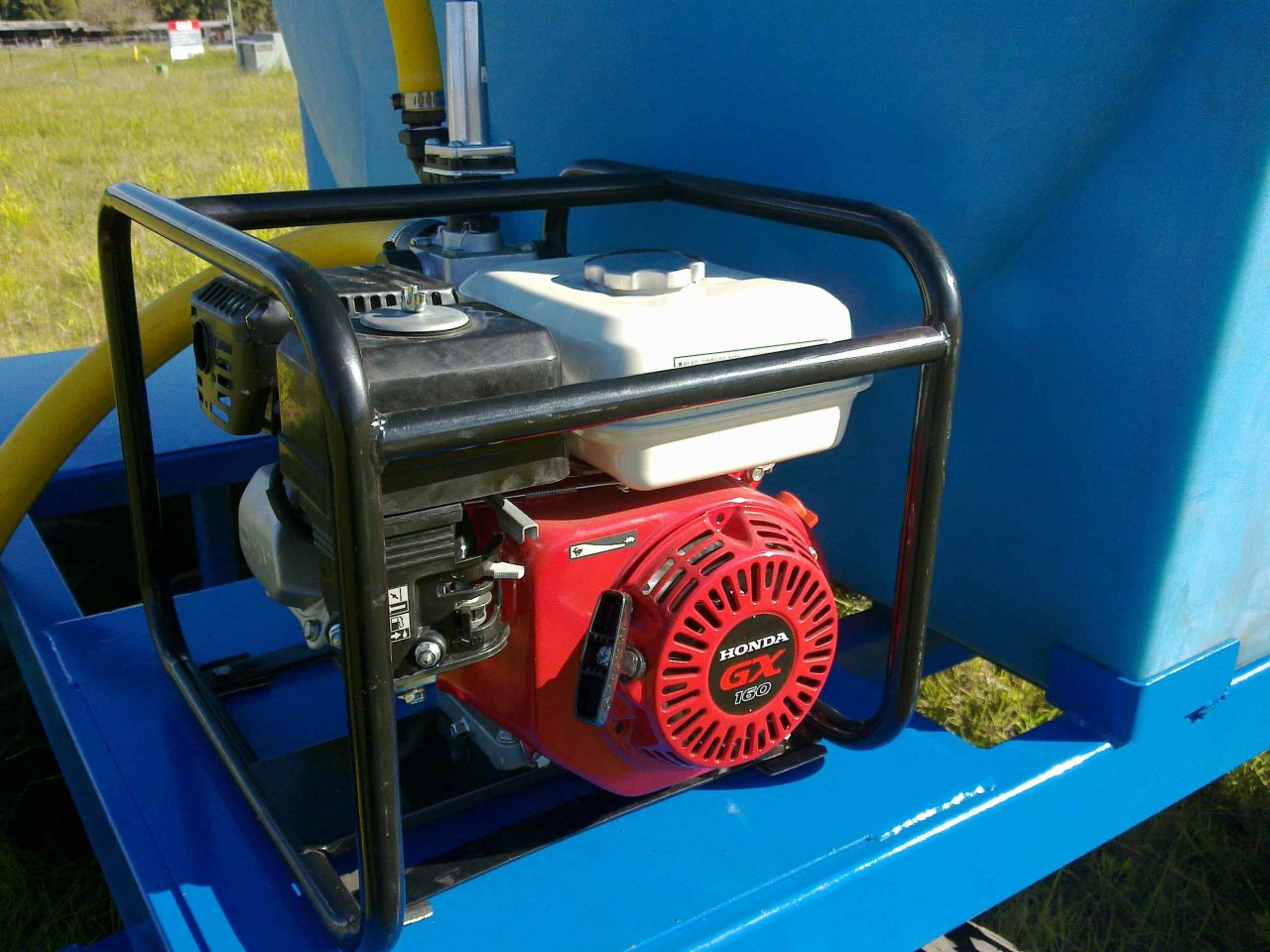 Compost windrow water wagon generator