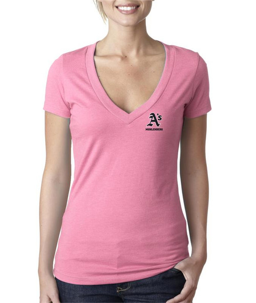 Muhlenberg A's Ladies Deep V 2XL