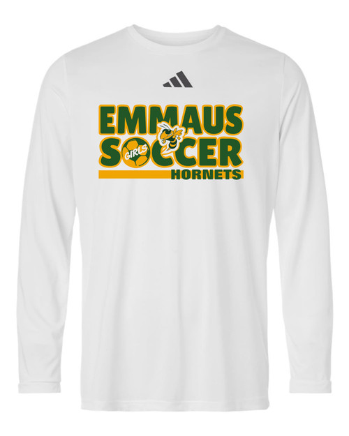 Emmaus Girls Soccer Adidas Long Sleeve Pregame shirt
