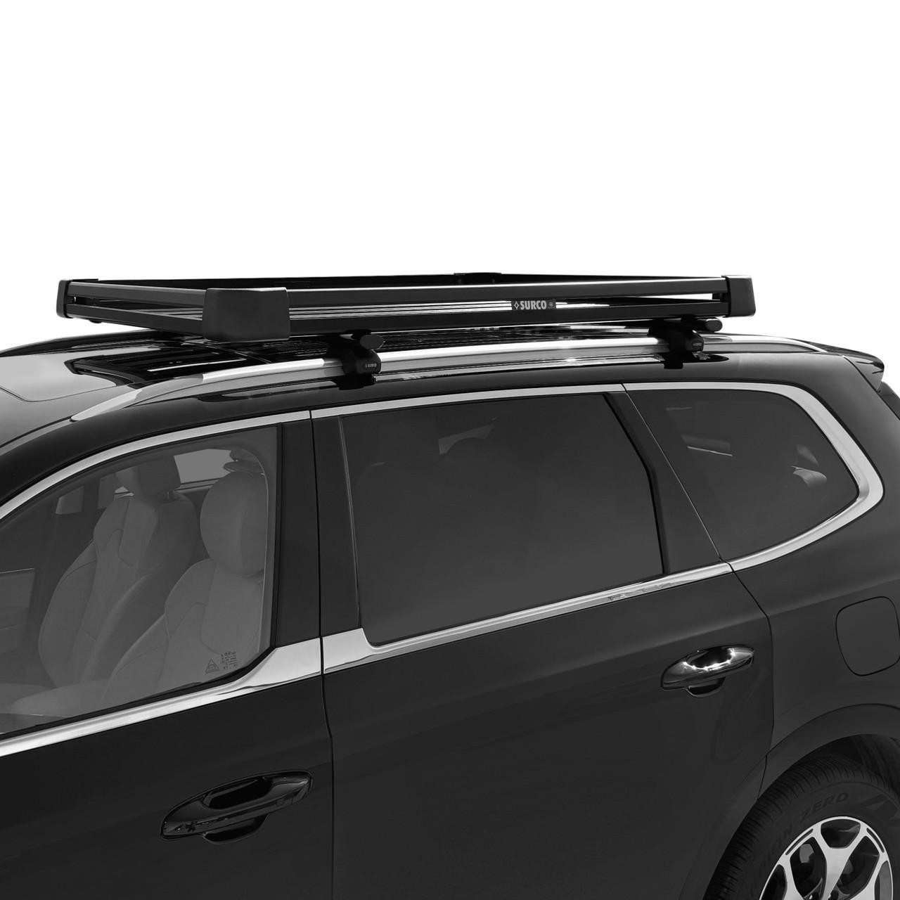 GEARZAAR Aluminum Alloy Roof Rack Side Rails - Universal, Black, 150kg Capacity (Pair)