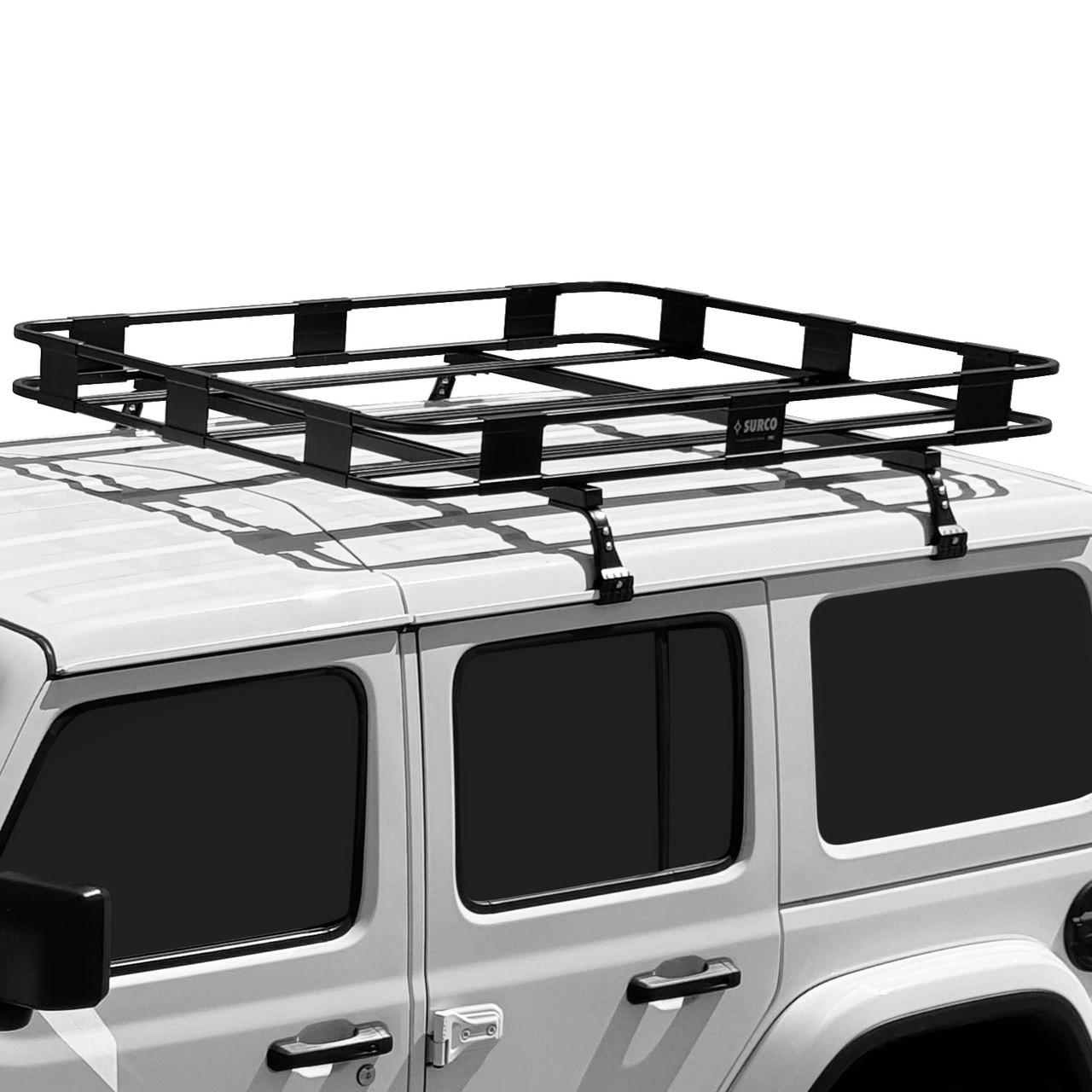 Safari Roof Rack | 50" x 84" x 5" | Complete Kit with 4 60" Crossbars | For Vehicles with Gutter Mounts - S5084VGM100