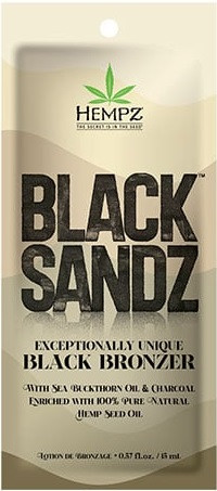 Hempz BLACK SANDZ Black Bronzer Tanning SAMPLE PACKET .5 oz