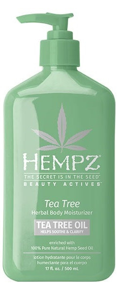 Hempz Tea Tree Herbal Body Moisturizer Tan Extender Beauty Actives 17 oz