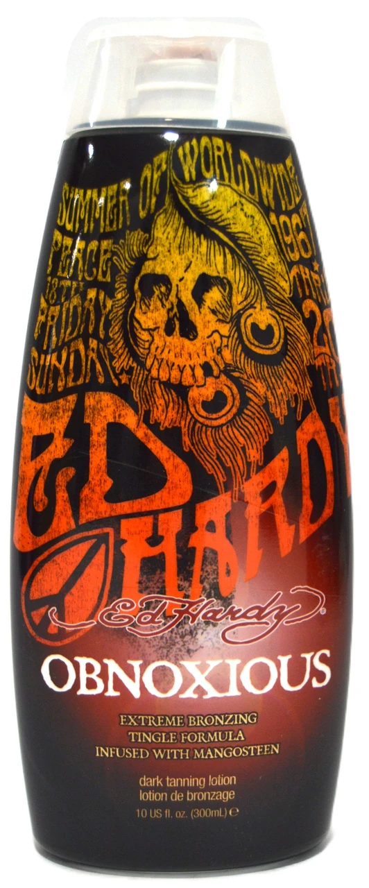 Ed Hardy Obnoxious Extreme Bronzing Tingle Formula Tanning Lotion