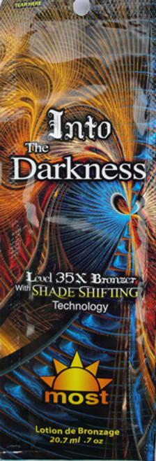 Most Into The Darkness 35X Bronzer Shade Shifting Technology Tanning Lotion Packet Most Into The Darkness 35X Bronzer Shade Shifting Technology Tanning Lotion Packet