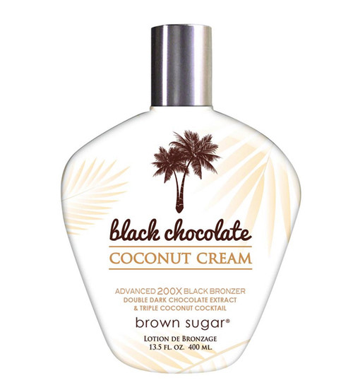 Brown Sugar Black Chocolate Coconut Cream Advanced 200X Black Bronzer Double Dark Chocolate Extract & Triple Coconut Cocktail Tanning Lotion Brown Sugar Black Chocolate Coconut Cream Advanced 200X Black Bronzer Double Dark Chocolate Extract & Triple Coconut Cocktail Tanning Lotion