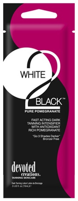 Devoted Creations White 2 Black Pure Pomegranate Fast Acting Intensifier Tanning Lotion Packet Devoted Creations White 2 Black Pure Pomegranate Fast Acting Intensifier Tanning Lotion Packet