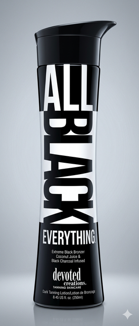 Devoted Creations ALL BLACK EVERYTHING XXX Black Bronzer TANNING LOTION 8.5 oz