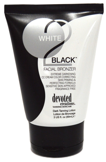 Devoted Creations White 2 Black Facial Bronzer Extreme Darkening Tanning Lotion