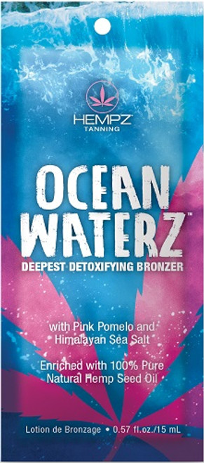 Hempz Ocean Waterz Deepest Detoxifying Bronzer Tanning Lotion Sample Packet