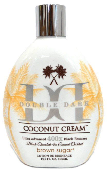 Tan Incorporated DOUBLE DARK COCONUT CREAM 400X Black Bronzer TANNING LOTION