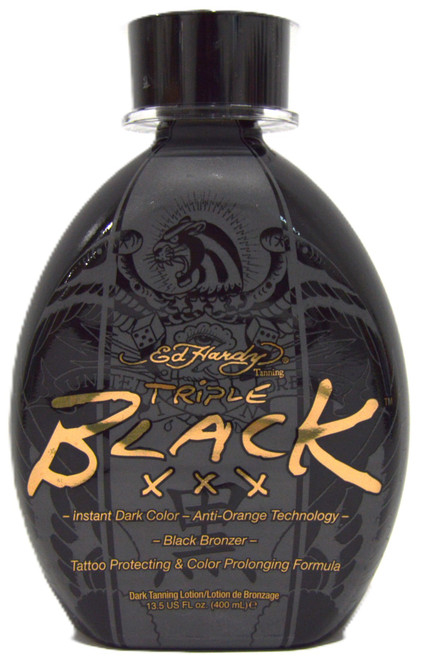 Ed Hardy Triple Black XXX Skin Firming Black Bronzer Tanning Lotion