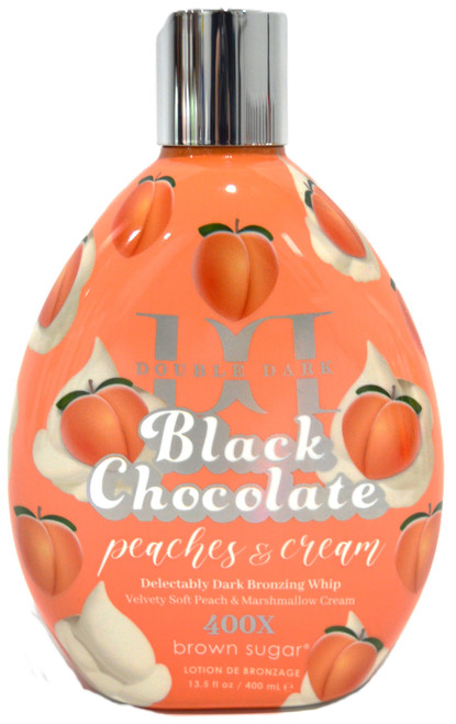 Brown Sugar Double Dark BLACK CHOCOLATE PEACHES & CREAM 400X Bronzing Whip TANNING LOTION