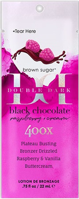Brown Sugar Double Dark Black Chocolate Raspberry Cream 400X Bronzer Tanning Lotion Sample Packet Brown Sugar Double Dark Black Chocolate Raspberry Cream 400X Bronzer Tanning Lotion Sample Packet