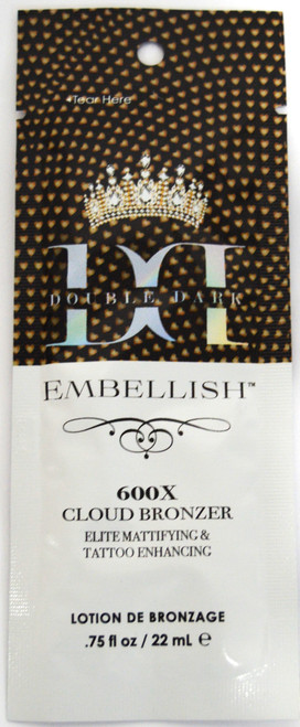 Double Dark Embellish 600X Cloud Bronzer Tanning Sample Packet