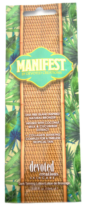 Devoted Creations Manifest DHA Free Natural Bronzer Tanning Lotion Sample Packet