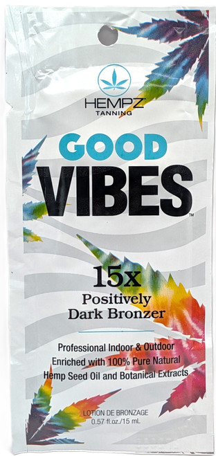 Hempz Good Vibes 15X Positively Dark Bronzer Tanning Sample Packet