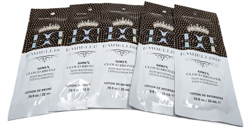 Tan Inc Embellish 600X Cloud Bronzer Tanning Sample Packets 5 Count