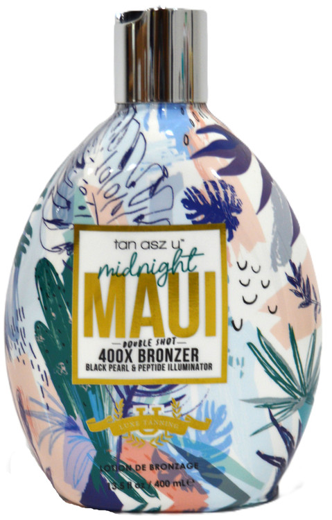 Tan Asz U Midnight Maui Double Shot 400X Bronzer Tanning Lotion
