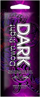 Ed Hardy DOWN RIGHT DARK 30X Black Bronzer Tanning SAMPLE PACKET