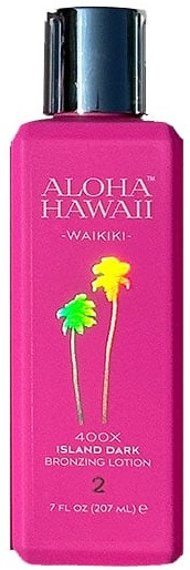 Aloha Hawaii WAIKIKI 400X Island Dark Bronzing Step 2 TANNING LOTION 7 oz