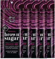 Tan Incorporated Brown Sugar Original 45X Tingle Bronzer Tanning Lotion Sample Packet Bundle