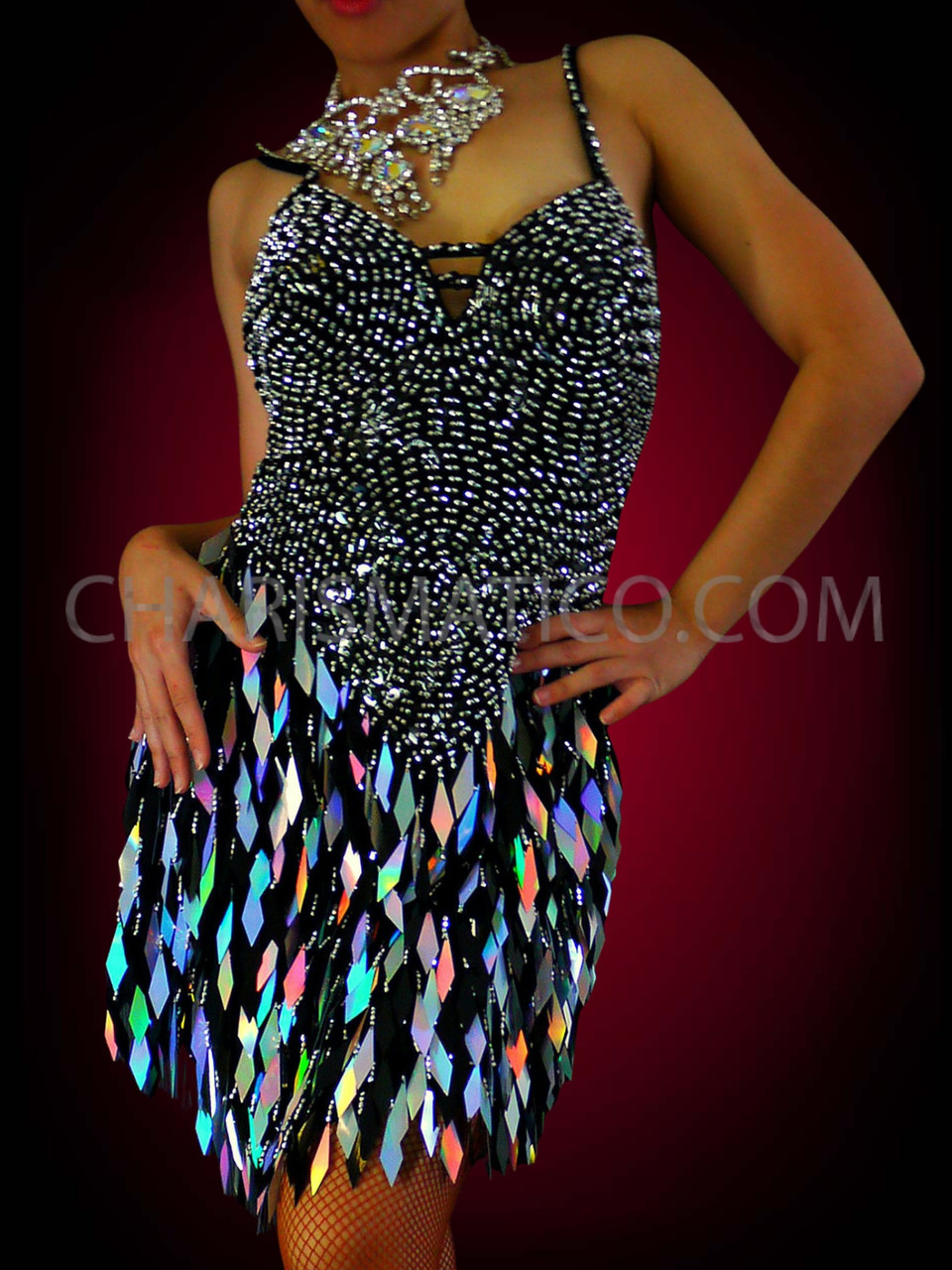 diamond sequin dress