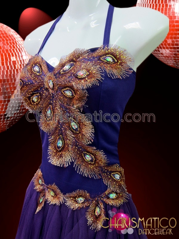 Charismatico Richly Embellished Green And Gold Beaded Applique Diva Dolly Dress