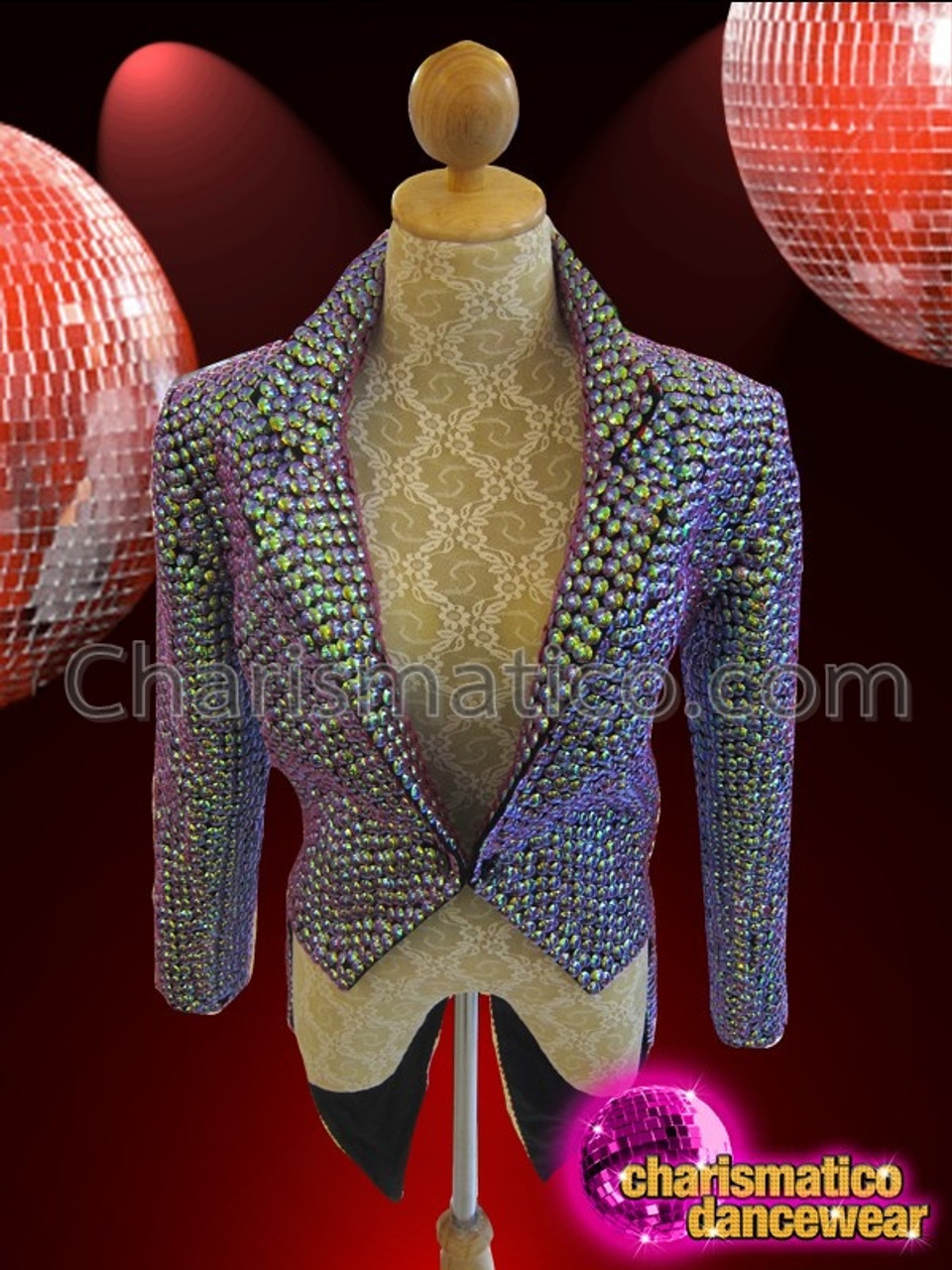 Madjtlqy Mens Tuxedo Suit Blazer Bling Sequin Gentleman One Button Dance Coat  Jacket - Walmart.com